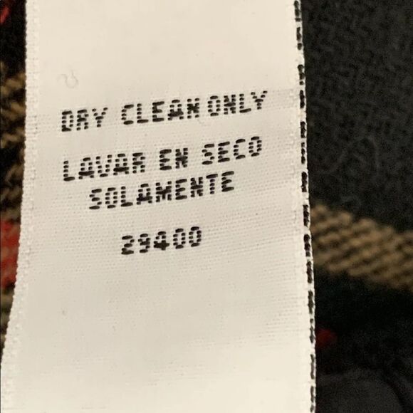 Sag Harbor Wrap Skirt Red Tab Wool Fringe Lined sz 12 - Picture 4 of 6